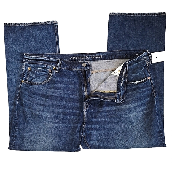 𝅺NWT American Eagle Original Bootcut Denim Jeans in Plus Size 46 x 32 - Picture 1 of 16